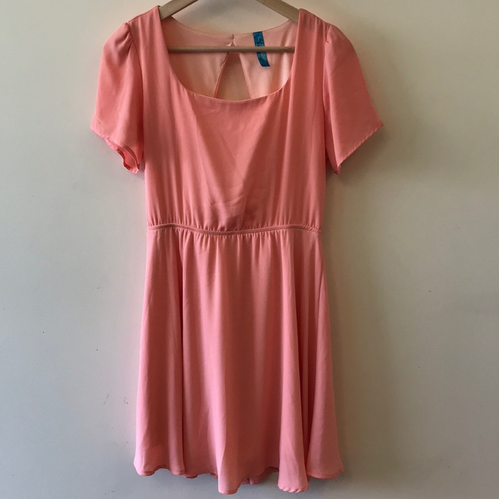 Coral Cut-Out Dress